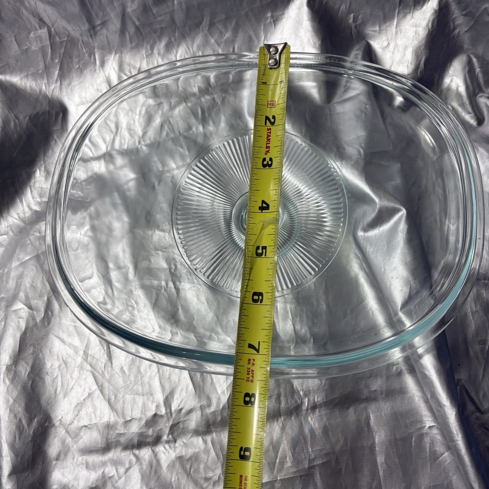 Pyrex Replacement Oval Casserole Clear Glass Lid F-12-C Fits Corning Ware 1.5qt.